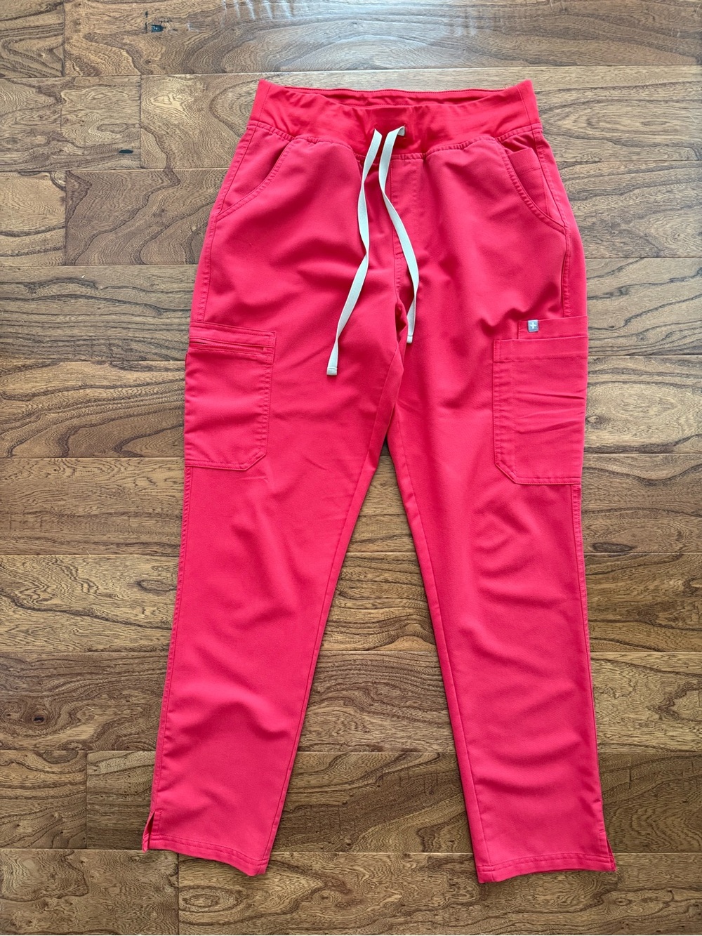 Figs High Waist Yola Skinny Scrub Pants - Neon Red